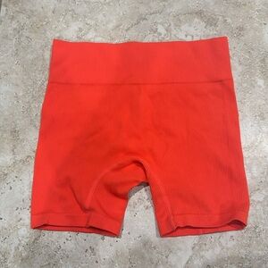 Orange biker shorts